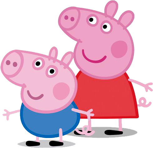 George E Peppa Pig Em Png - Peppa Pig E George Png (500x500)