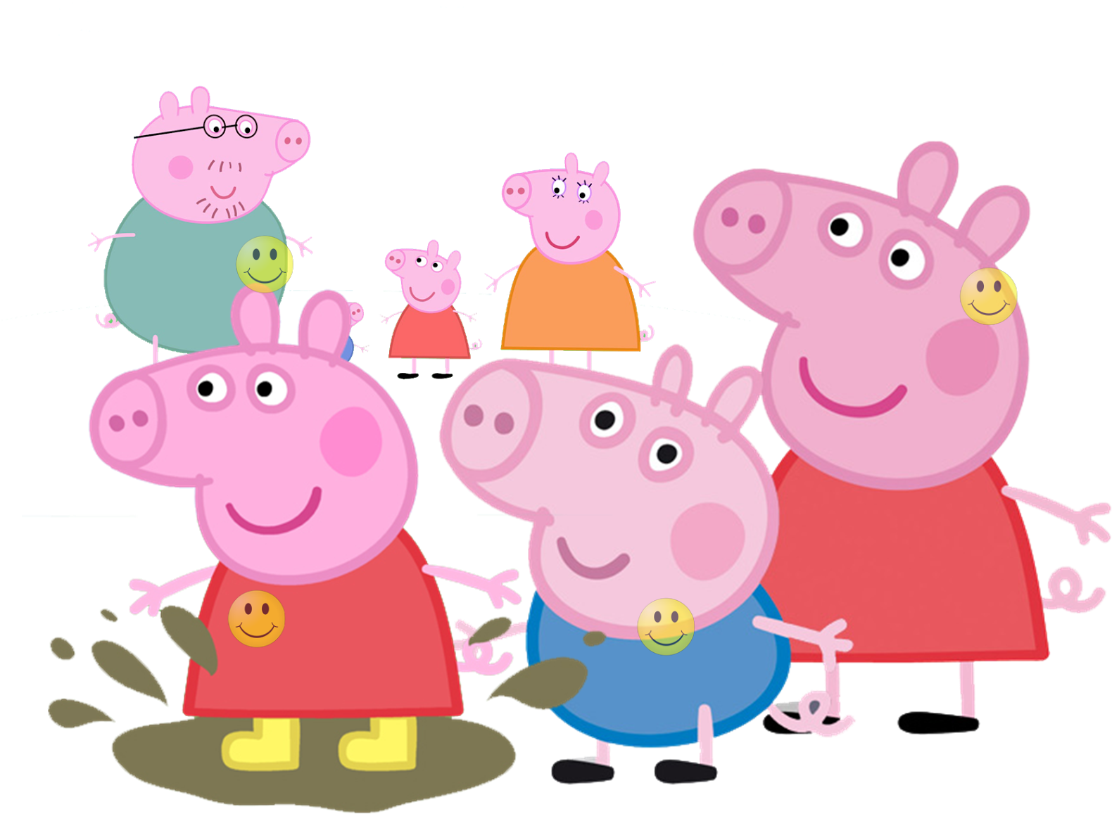 Peppa Pig And Family Wallpapers Hd - Peppa Pig .png (1600x1217)