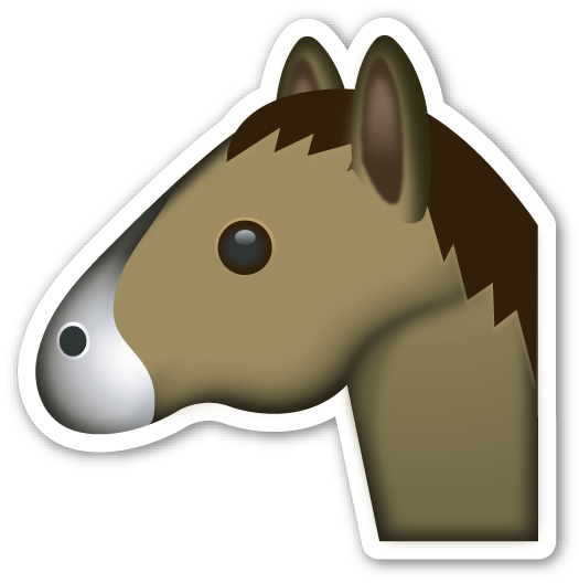 Arte - Horse Emoji No Background (525x528)