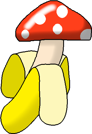 Banana Mushroom By K45mm - Shiitake (350x500)