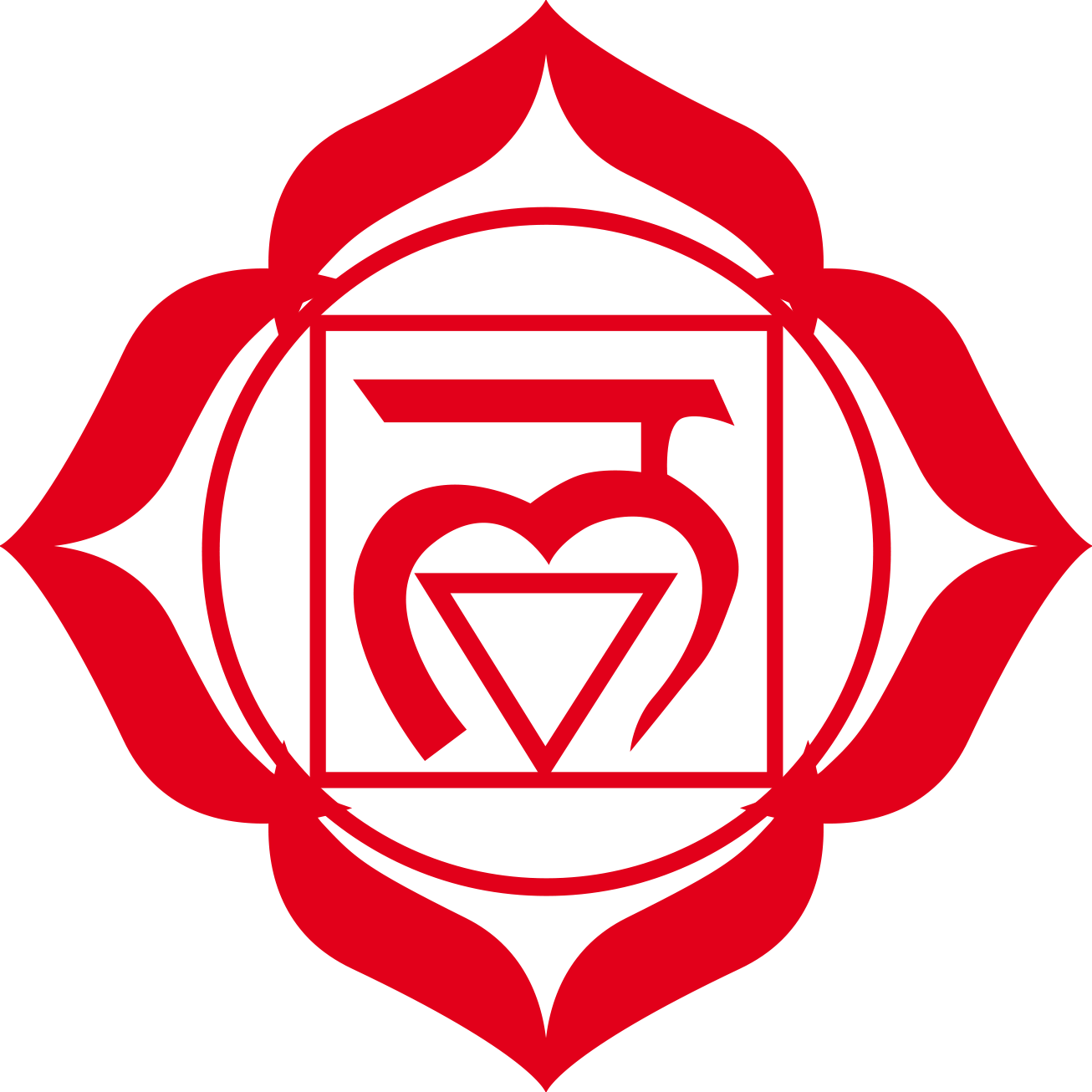 1- Root Chakra - Root Chakra Symbol Png (1306x1306)