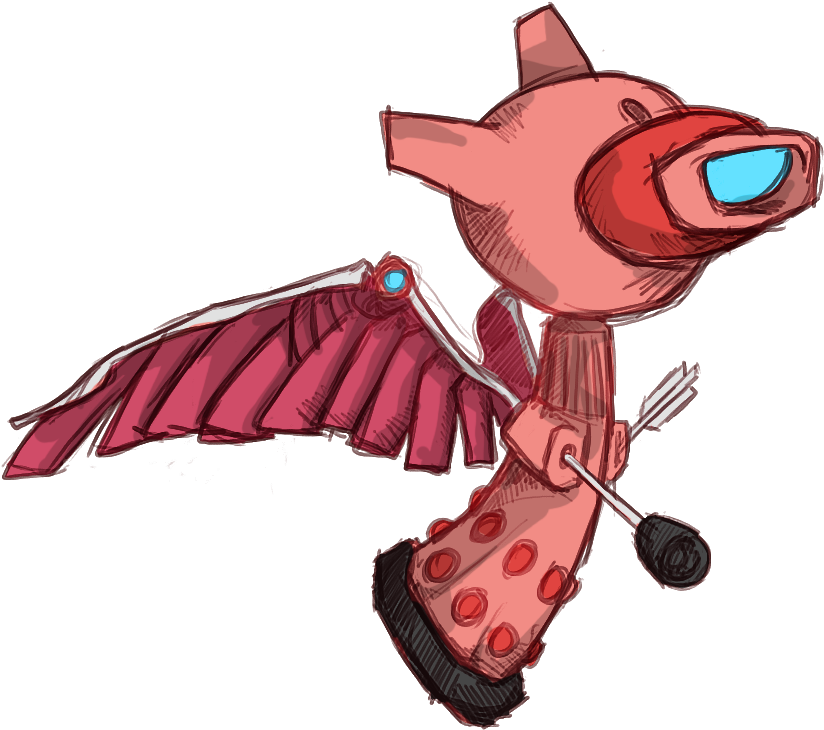 Like A Robotic Cartoon Cardinal - Drawing (860x860)