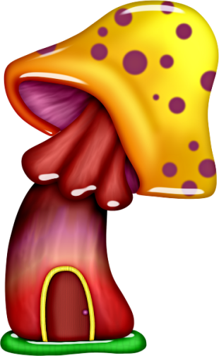 Mushroom Clipart Free Fairies Gnomes Elves Unicorns - Mushroom Home 2 Png (310x505)