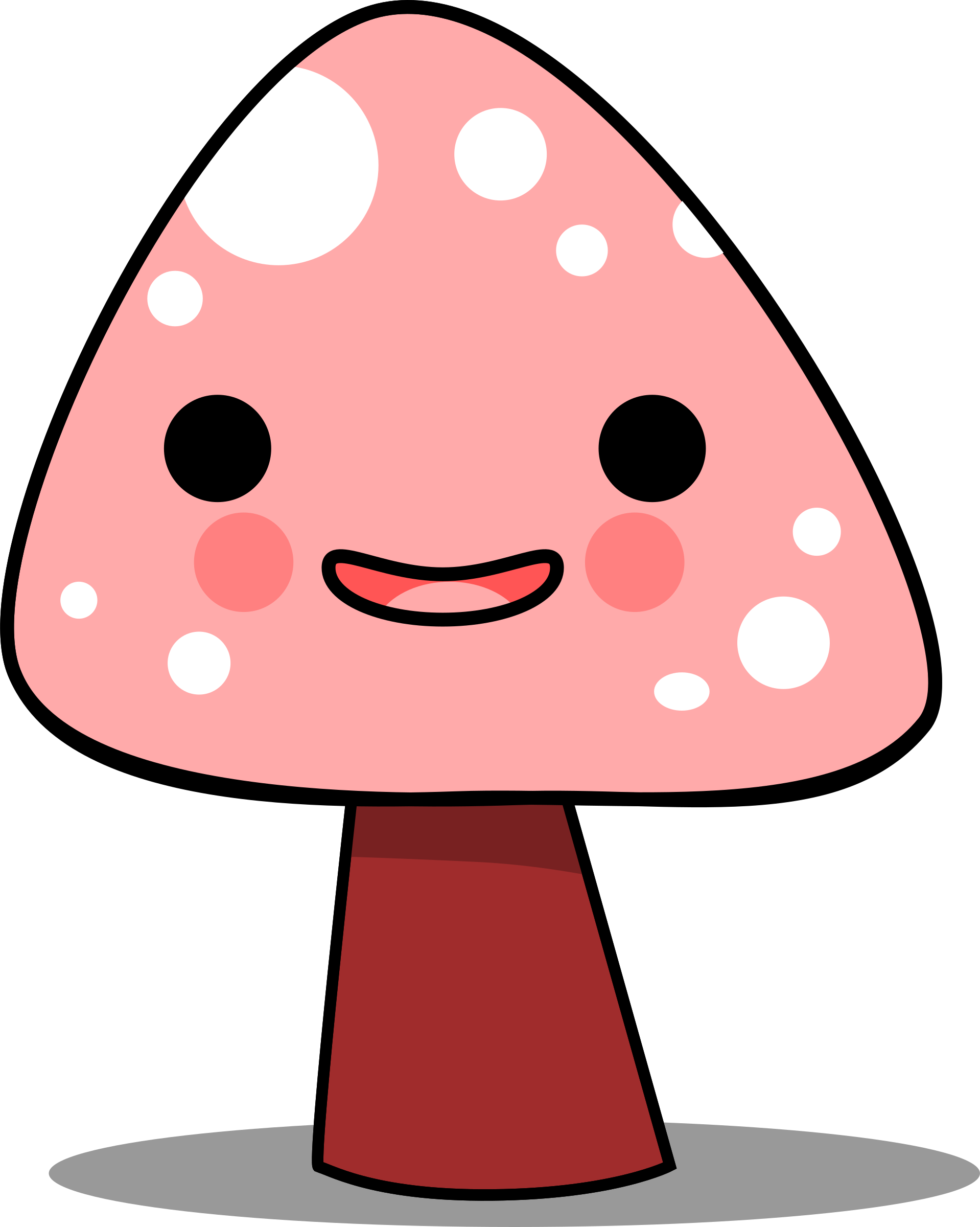 Mushroom - Kawaii Mushroom Pink (1918x2400)