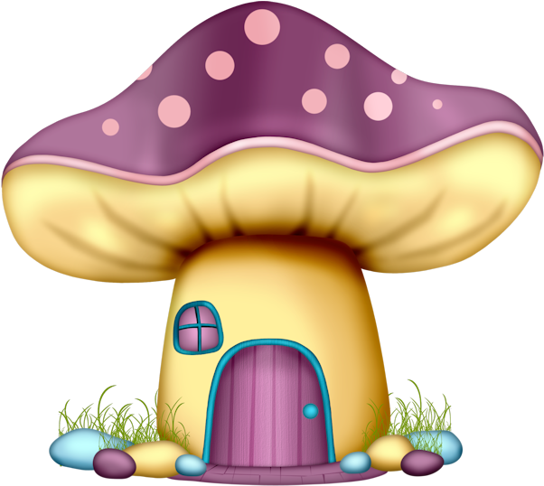 Фото, Автор ✿lili@ ✿ На Яндекс - Mushroom House Clipart (650x563)
