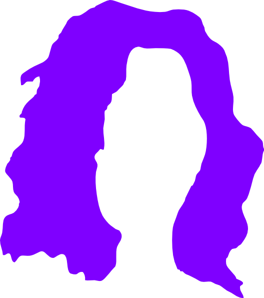 Black Hair Wig Clip Art - Svgz Clip Art Download (528x595)