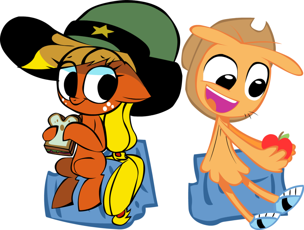 Applejack And Wander By Mushroom Cookie Bear - Cookie (1024x775)