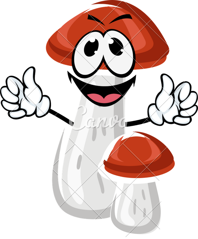 Cartoon Animated Style Mushroom Plant - Mushroom (661x800)