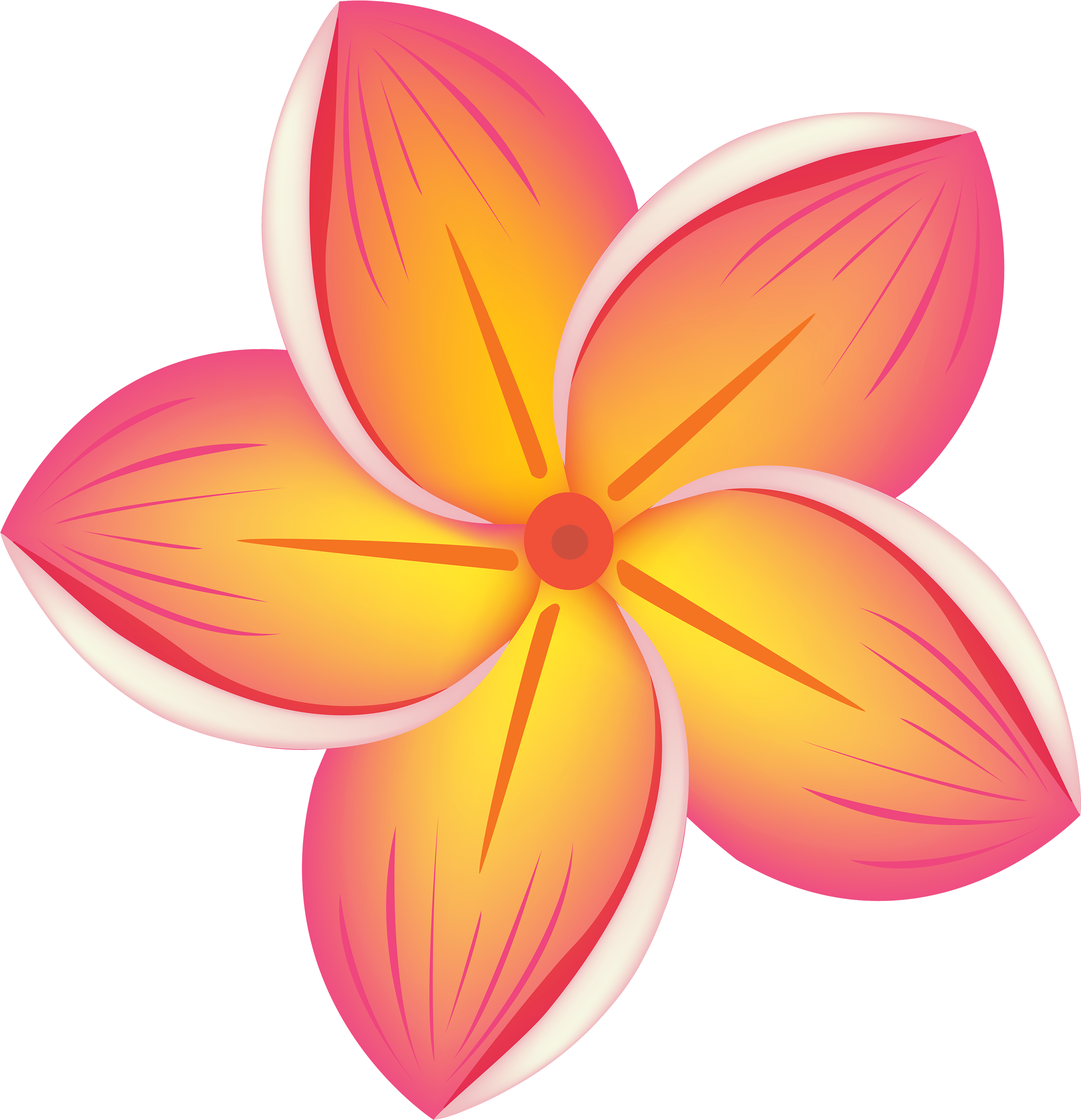 Tropical Flower Png Clipart-194 - Tropical Flowers Clipart (2896x3000)