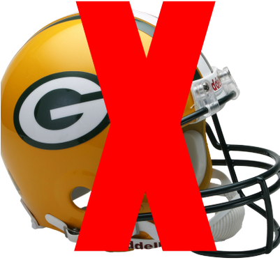 No Packers No - Green Bay Football Helmet (400x400)