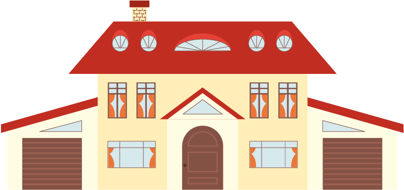 Cartoon Architecture - Cartoon House - Vector Graphics (1069x629)