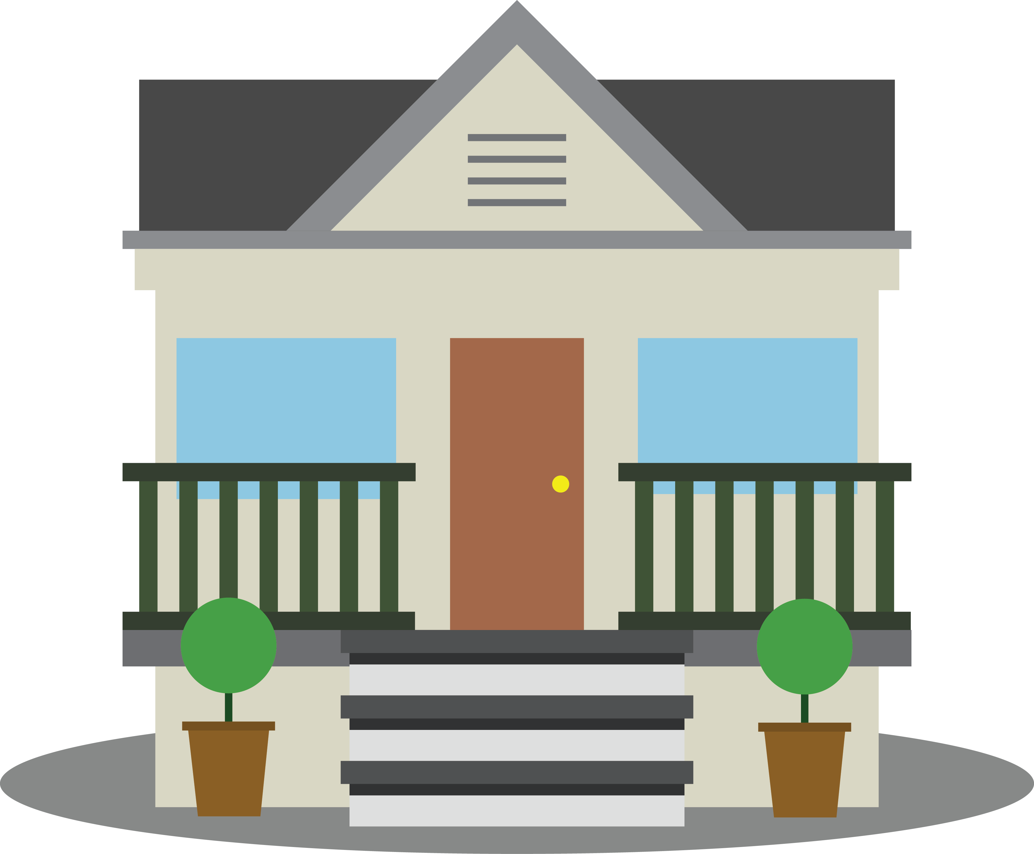 Author Comments - House Graphic Png (3550x2932)