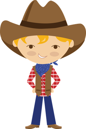 Cowboy E Cowgirl - Cartoon Boy And Girl Cowboy (286x428)