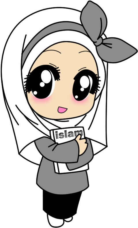 Pray For My Success And Of Course Ill Pray For You - Girl Whith Hijab Cartoon (490x795)