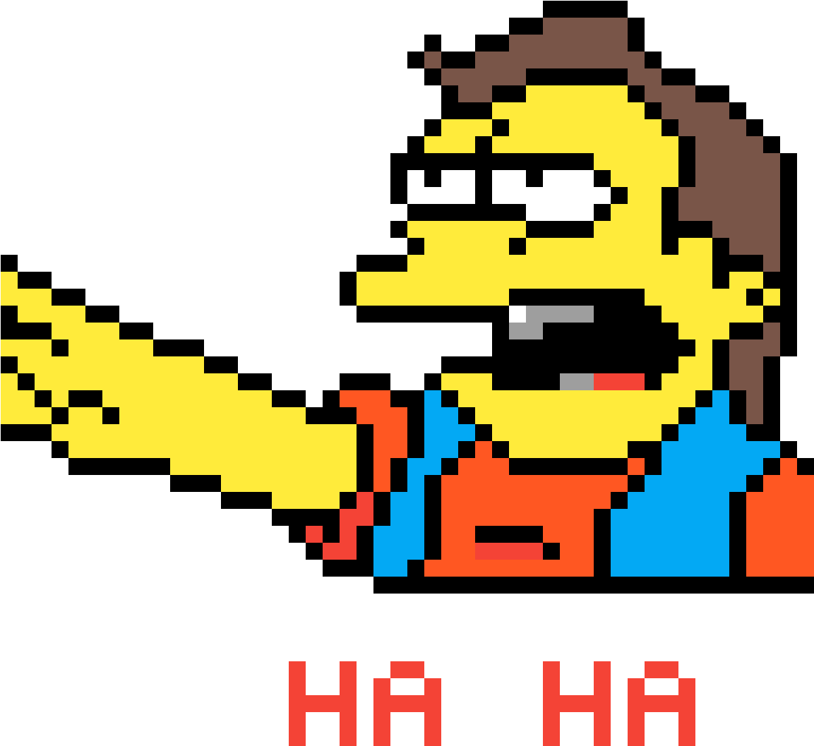 Nelson Muntz Pixel Art (1200x1200)