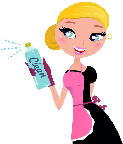 Cleaning Lady Vector - Cleaning Maid Clipart (498x500)
