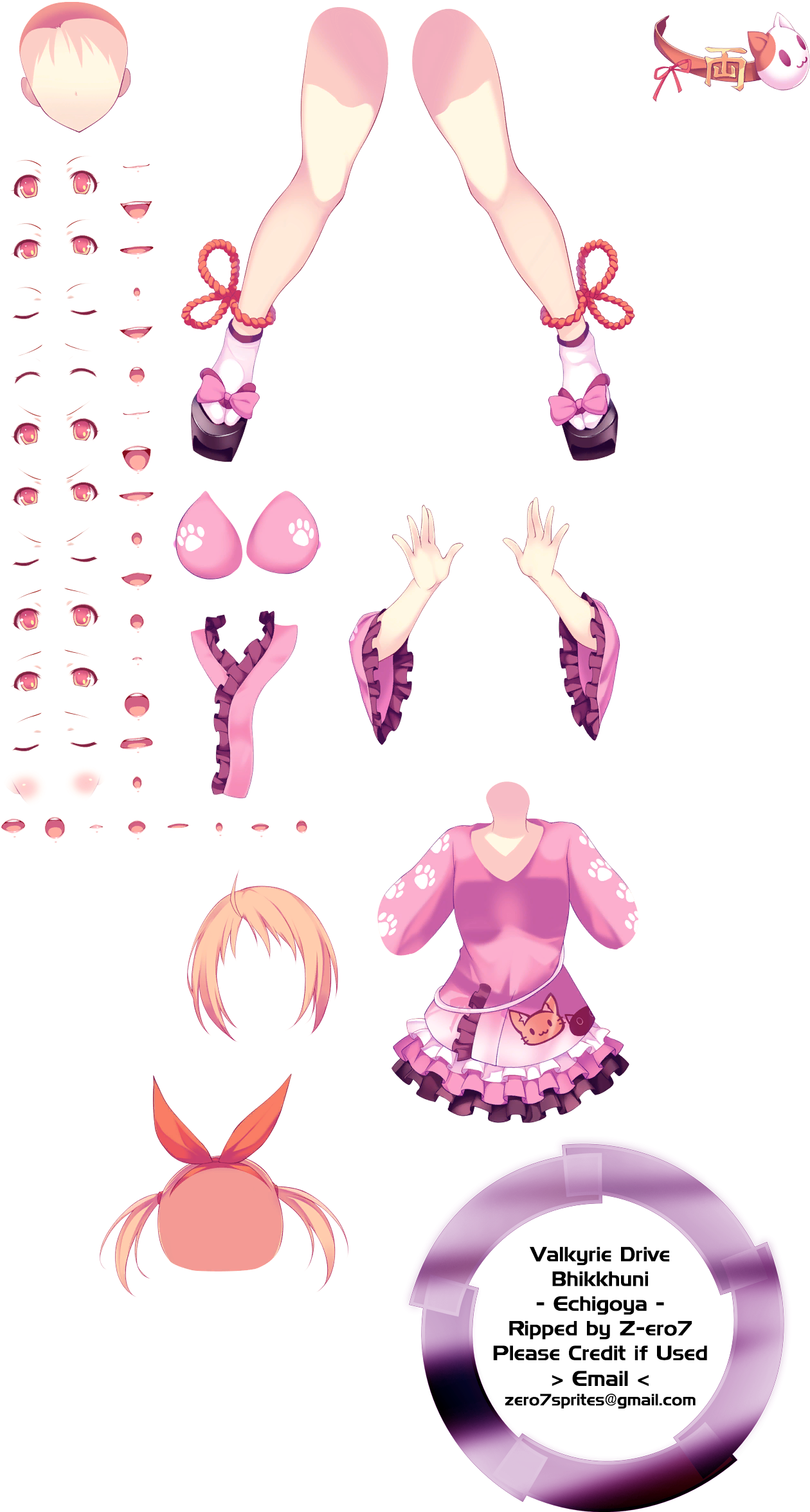 Download This Sheet - Valkyrie Drive: Bhikkhuni (1304x2379)