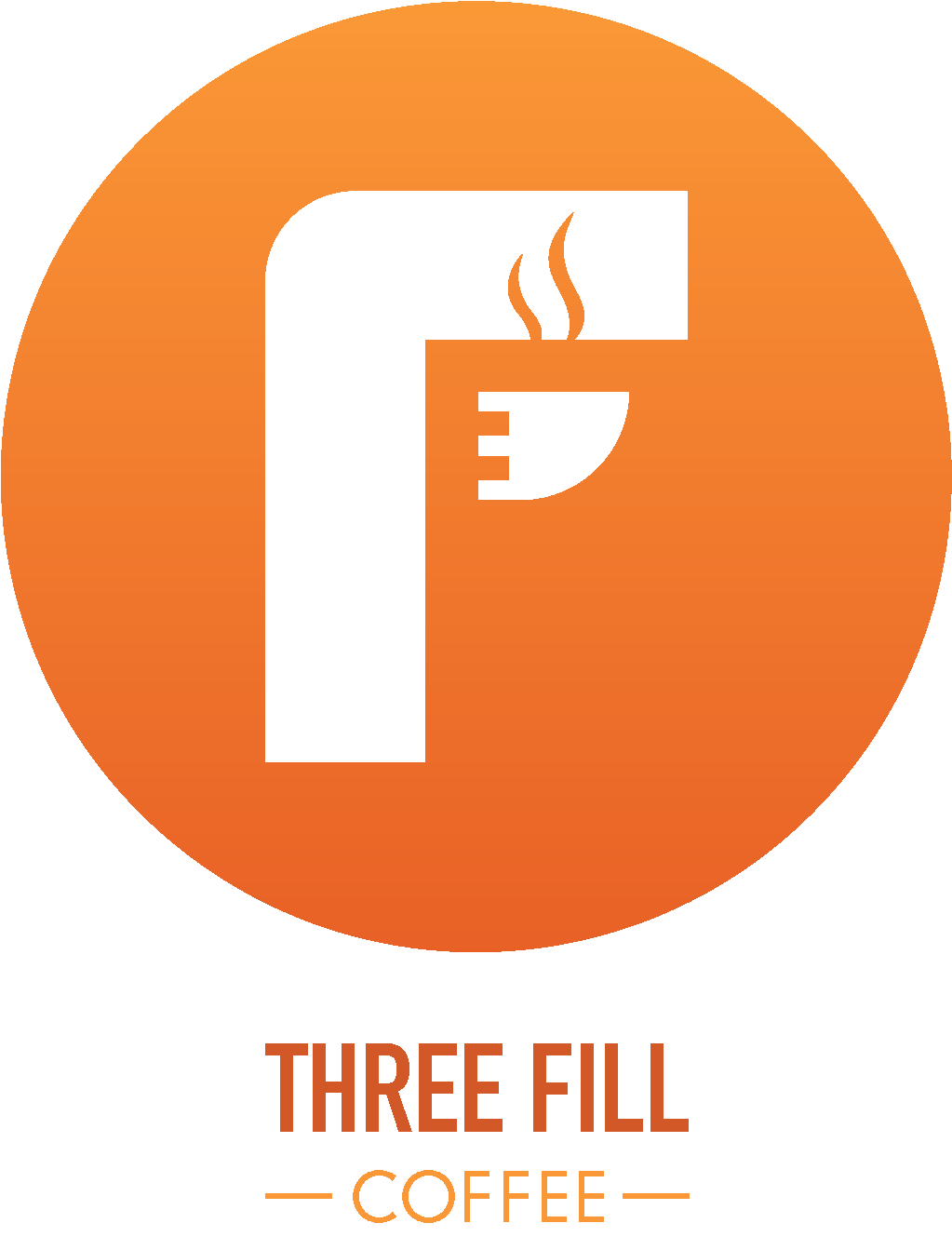 Three Fill Coffee Logo - Idling Signs (1800x1801)