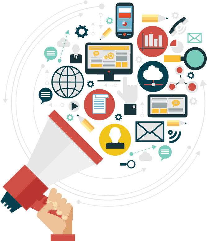 Digital Marketing Vector Png (800x827)