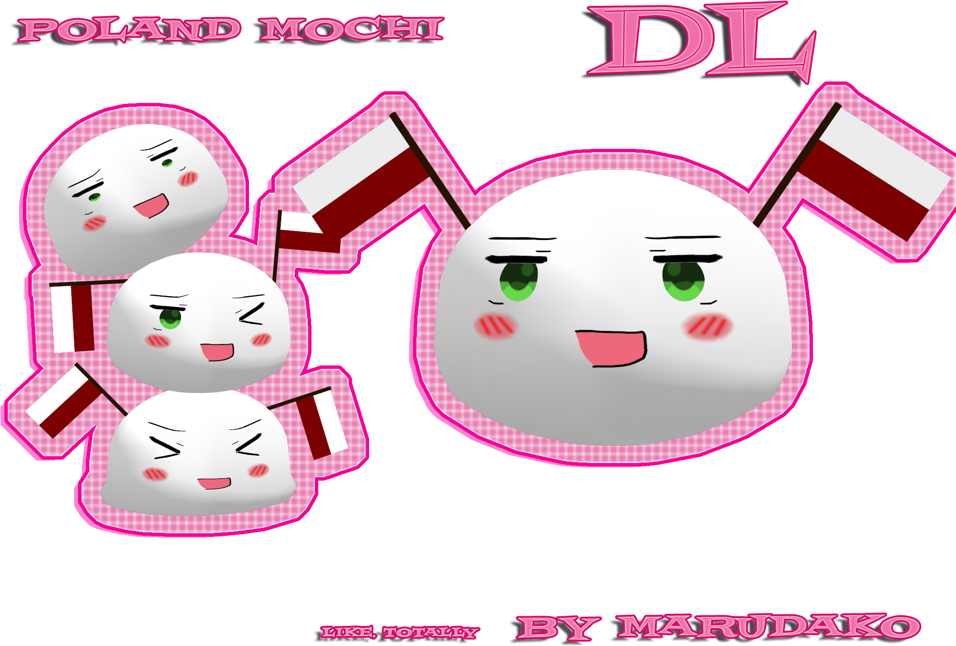 Mochi Poland Dl By Mareaw - Mmd Mochi Dl (2000x1500)