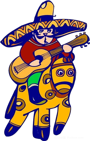 Guitar Guzheng Cartoon Illustration - Guitar Guzheng Cartoon Illustration (500x500)