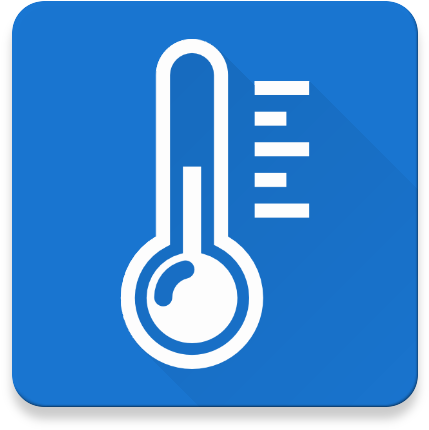 Freely Available On Google Play Store, My Thermometer - Temperature Icon Material Design (512x512)