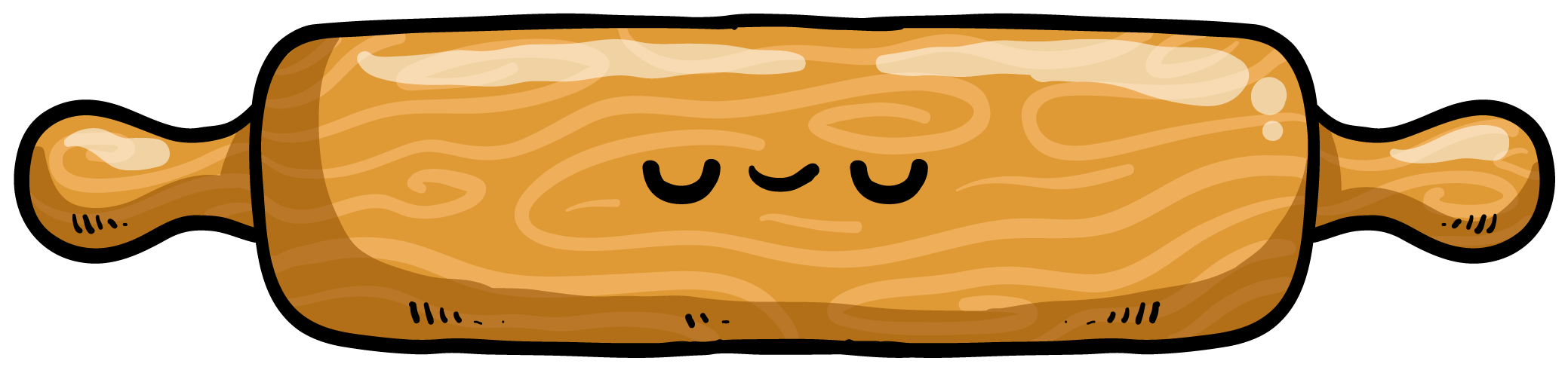 Cartoon Drawing Vector Rolling Pin - Rolling Pin Cartoon (2228x527)