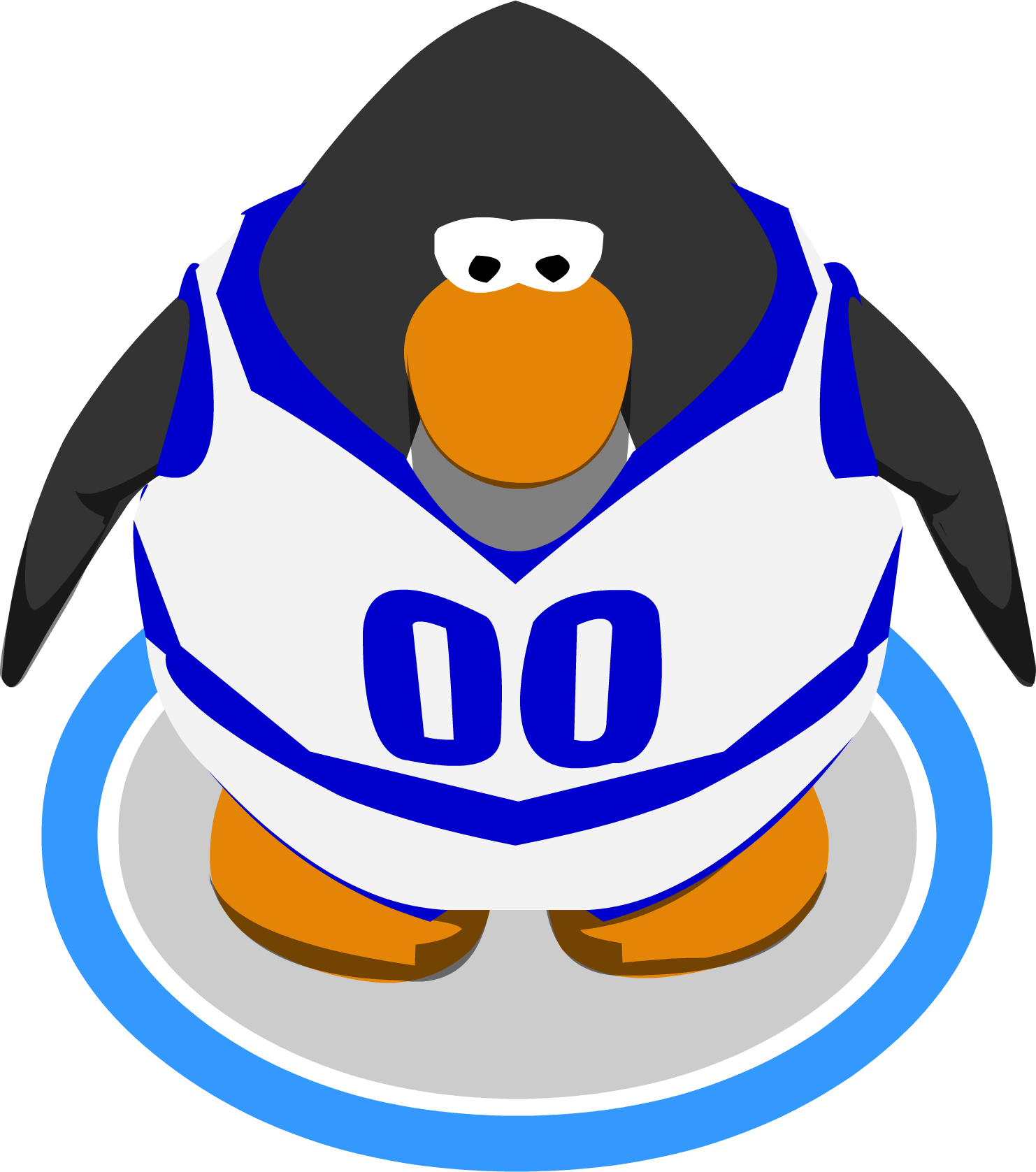 Blue Track Field Uniform Game - Club Penguin Drums (1482x1677)