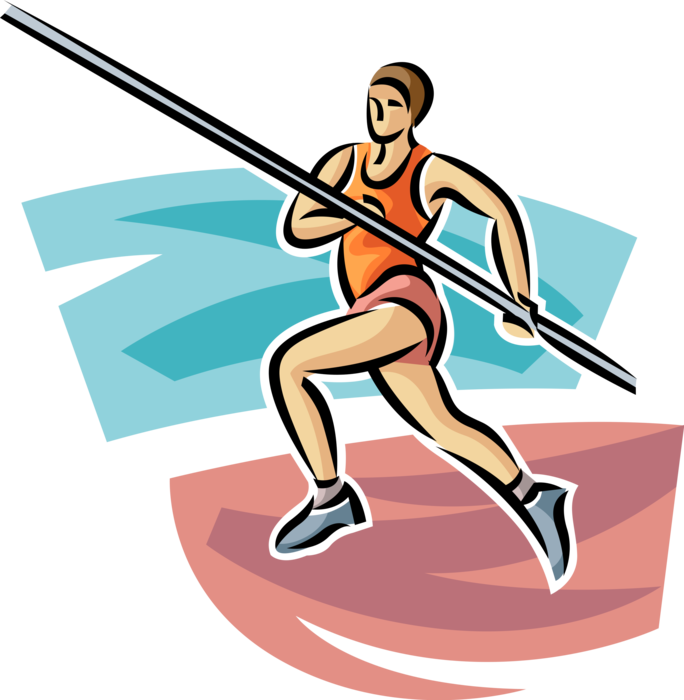 Vector Illustration Of Track And Field Athletic Sport - Pole Vault Clipart Free (684x700)