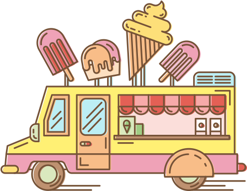 Icecream Van Vector And Transparent Png - Ice Cream Van (1200x628)