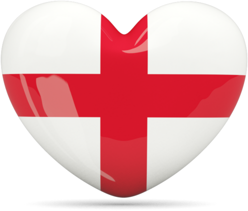 Illustration Of Flag Of England - England Flag In A Heart (640x480)
