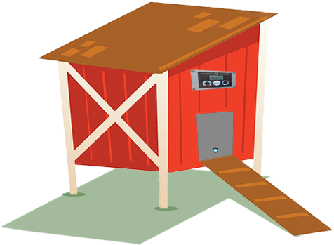 A Chicken Coop Design For All Seasons - Cartoon Image Chicken Coop (500x350)
