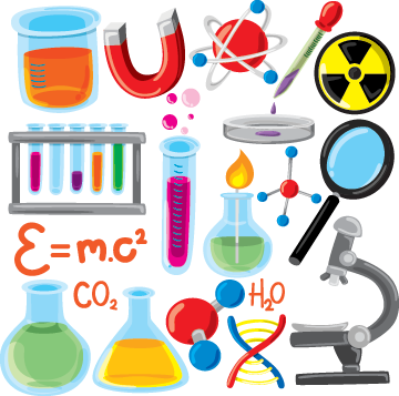 Laboratory Safety Clip Art Download - Cartoon Science Lab Equipment (360x357)