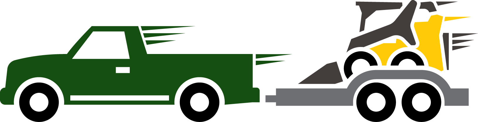 Truck Transporting Skid Steer - Transport (1632x418)