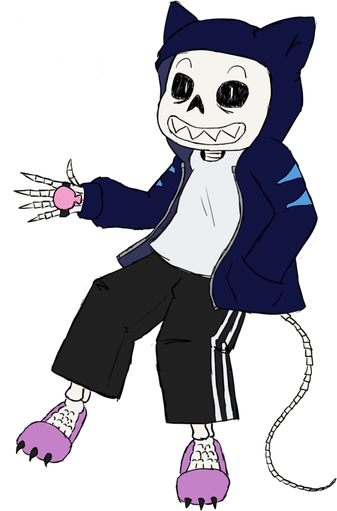 Sans The Cheshire Cat By Mystikelh - Cartoon (730x1095)
