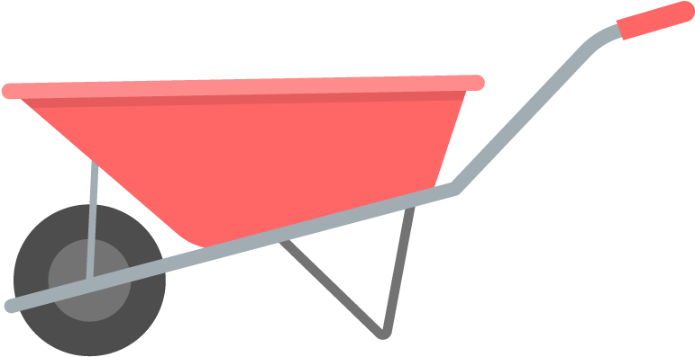 We Rent Most Anything From A To Z - Wheelbarrow Vector (800x419)