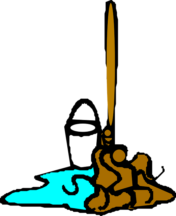 Carpet Cleaning Cliparts 14, - Mop And Bucket Clipart Transparent (588x720)