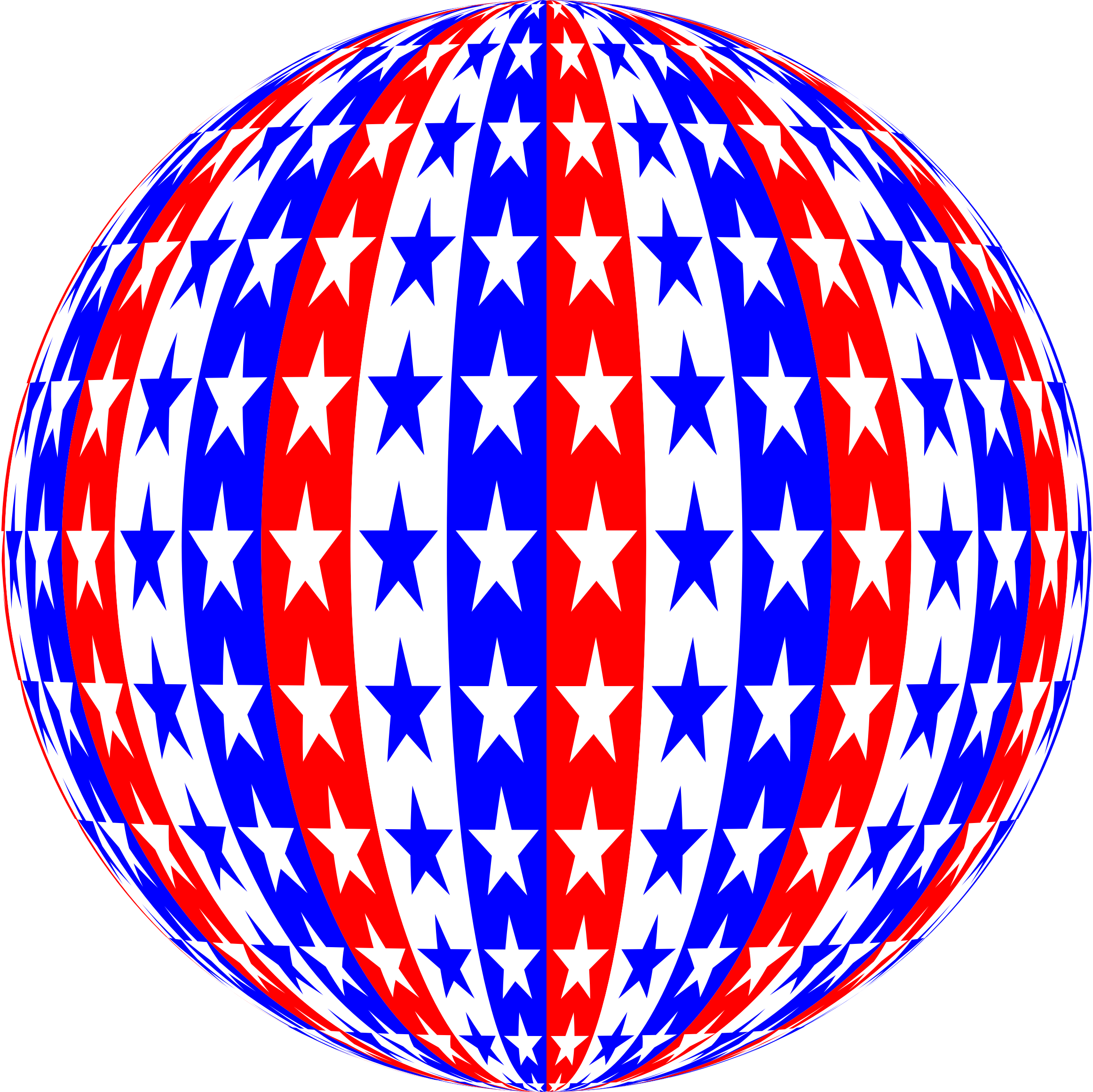 Red White Blue Sphere - White (2324x2322)