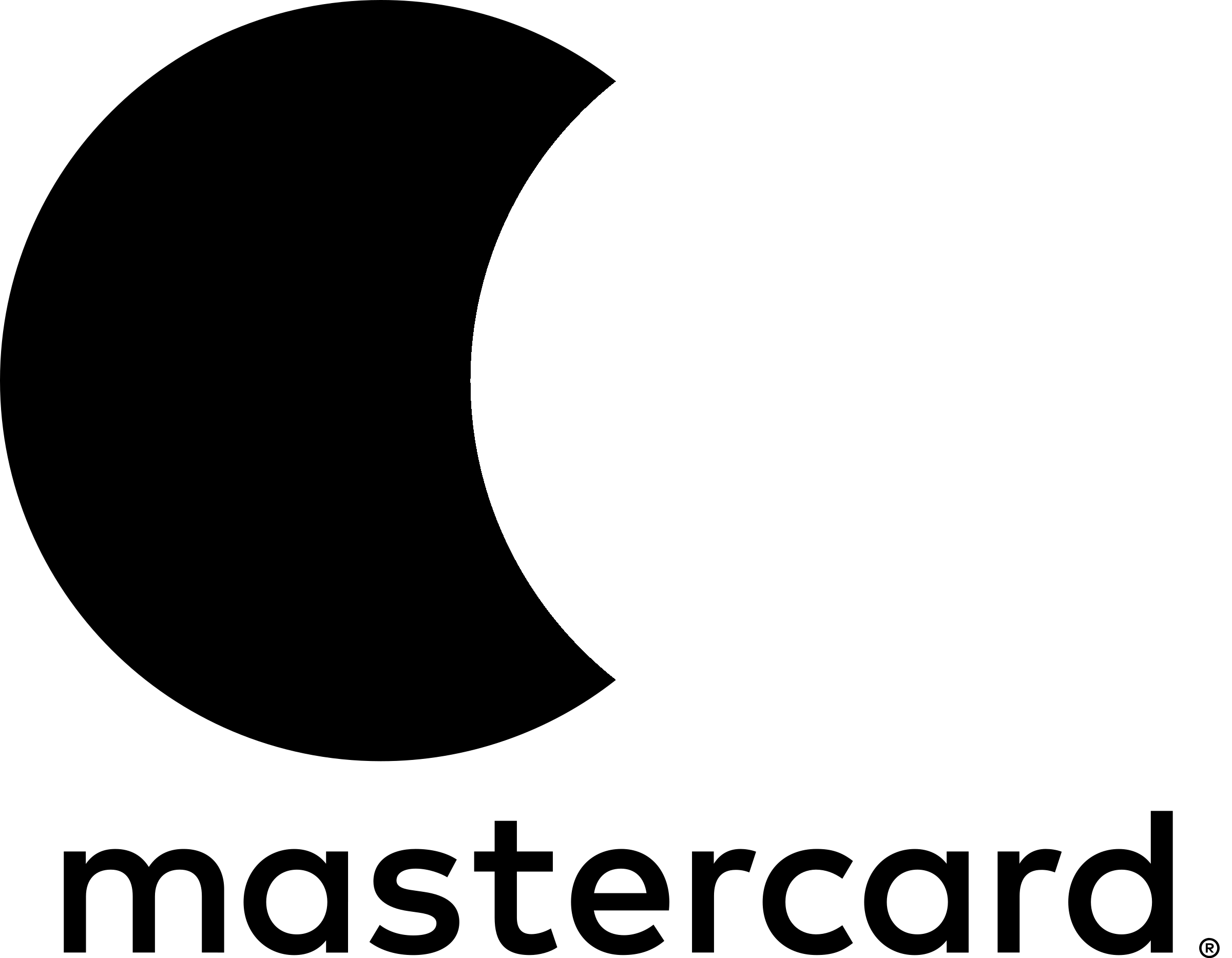 Mastercard Logo Black And White - Mastercard Logo Png White (2400x1867)