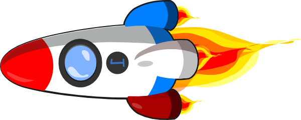 Rocket Ship Red White And Blue - Rocket Ship Red White And Blue (600x239)