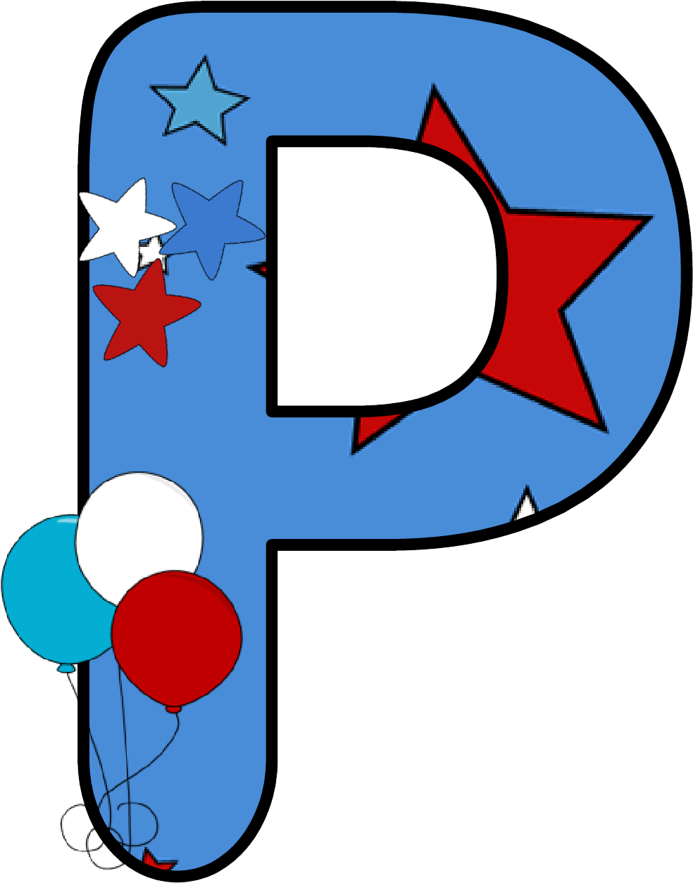 Ch B *✿* Alfabeto July 4th De Kid Sparkz - Letter (1065x1332)