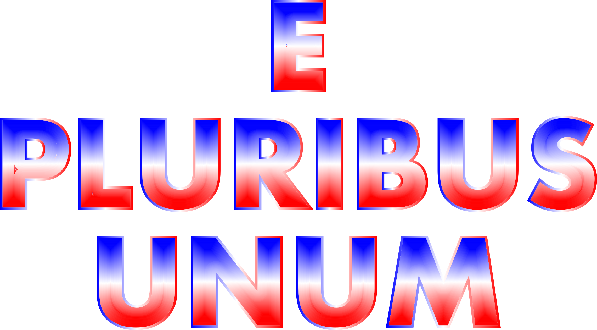 Pluribus Unum Red White Blue Typography No Background - Pluribus Unum Red White Blue Typography No Background (2282x1260)