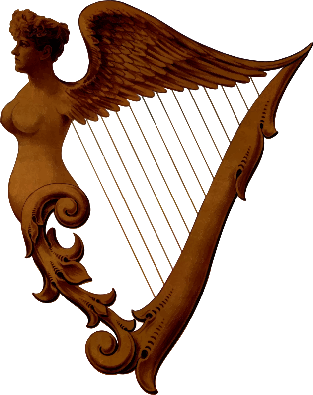 Irish Harp Clipart Clipart Irish Harp Dinner Plate - Irish Harps (630x794)