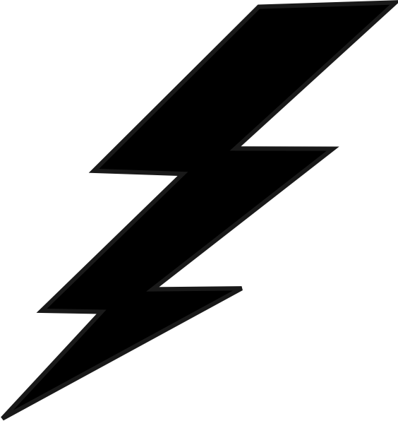 Lighting - Bolt - Black - And - White - Lightning Bolt Clipart (564x596)