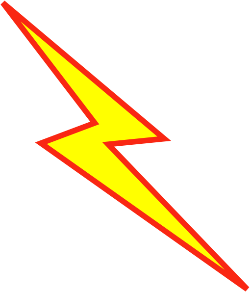 Yellow - Lightning - Bolt - Clipart - Lightning Bolt Clip Art (510x595)