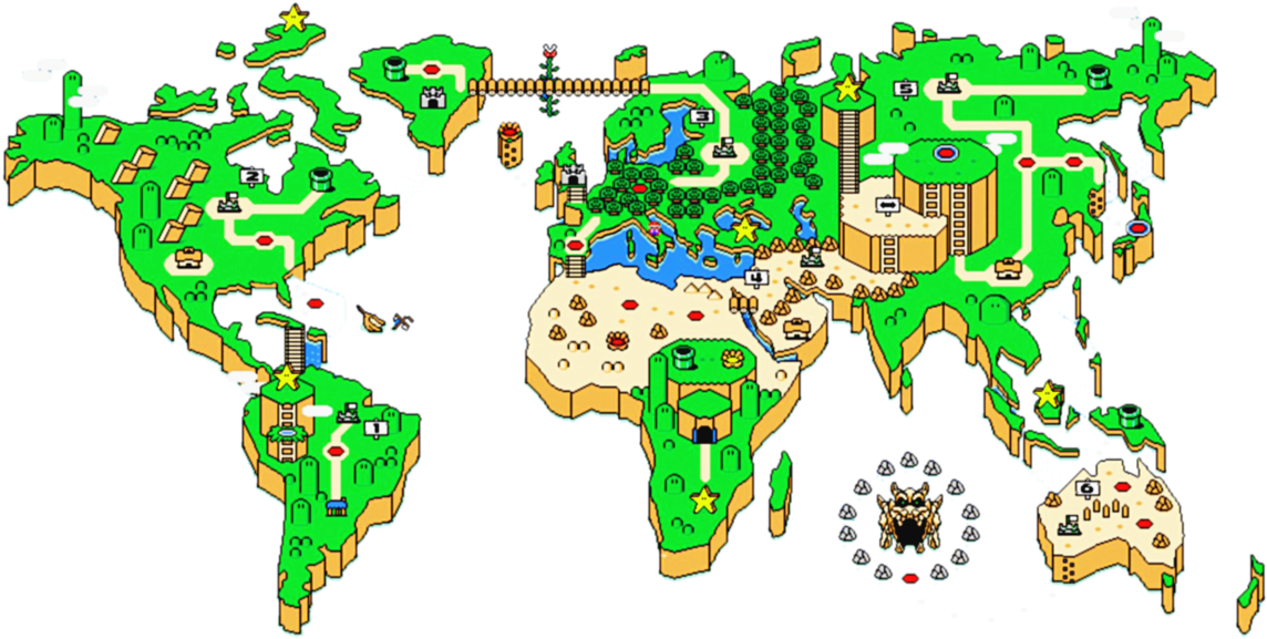 Mario World Map Icon By Slamiticon On Deviantart Prepossessing - Mario World World Map (1186x674)