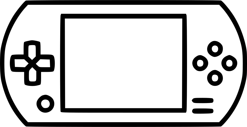 Contact Paper - Psp Clipart Black And White (980x504)