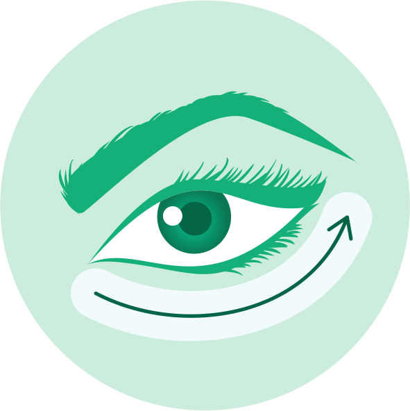With Clean, Dry Skin, Gently Spread All Over The Area - Circle (591x592)