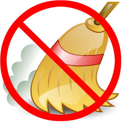 No Sweep For You - Warning Choking Hazard Vector (400x400)