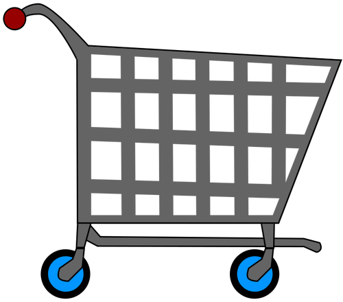 Disegno Vettoriale Di Supermercato Carrello - Supermarket Trolley Clipart (500x440)